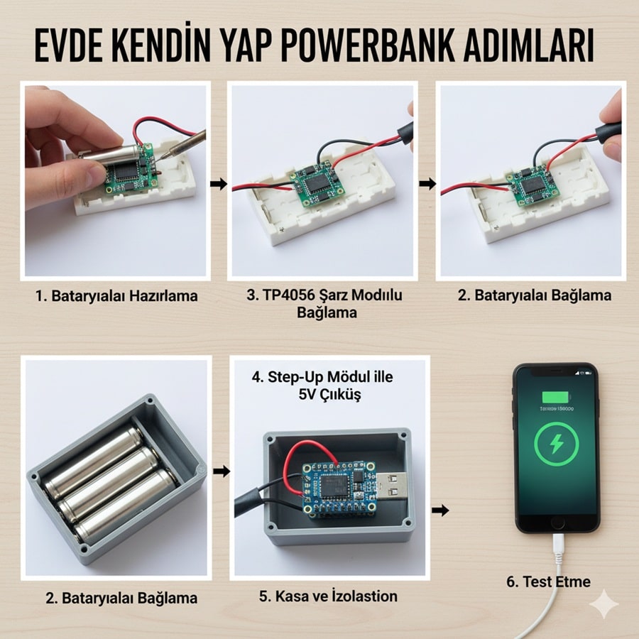Evde Kendin Yap Powerbank Adımları