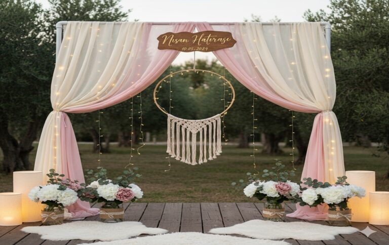 Nişan Arka Fon Kendin Yap: Şık ve Ekonomik Fikirler